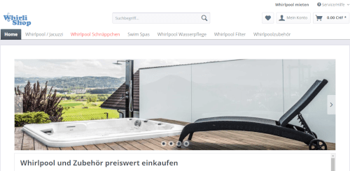 CO2 Kommunikation - Referenz whirlishop.ch: Webdesign, SEO und Google Ads